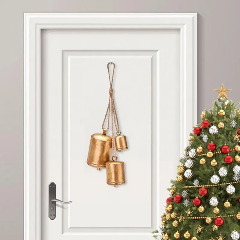 

Rustic Bells Rustic Christmas Bells Holiday Cow Bell Gold Bells Christmas Decorations For Home Offices Ceilings Walls