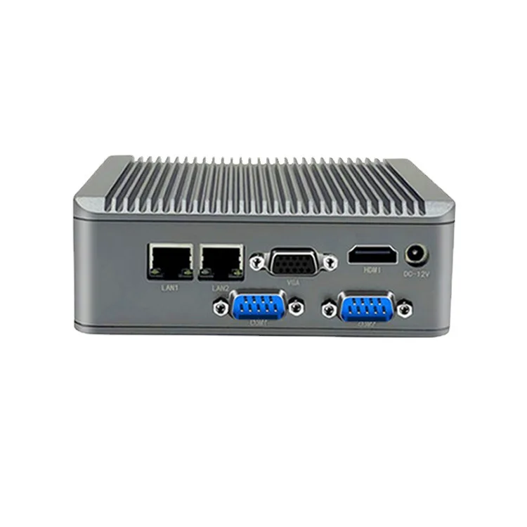 J1900 Embedded Computer Linux Industrial Computer Fanless Microcomputer MiniPC Dual Network Double String Host Sublimation