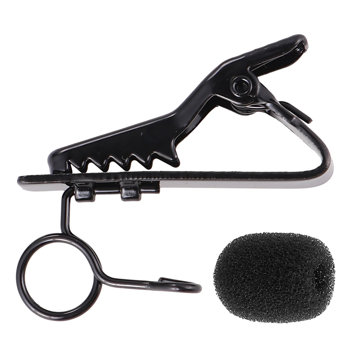 12Pcs Microphone Lapel Tie Clip Universal Mini Lapel Lavalier Microphone Mic Clip Iron Clip Black Microphone Clip