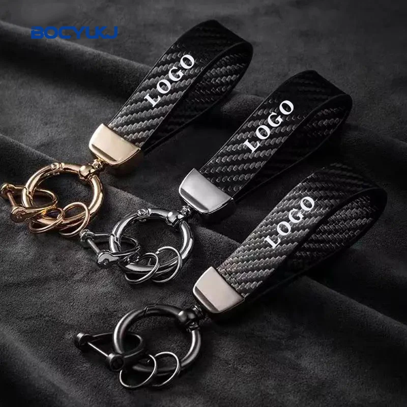 Carbon Fiber Metal Car KeyChain For Mercedes-Benz A B C E G V M R W S Class Maybach AMG Key Ring Protector Anti-lost Accessories