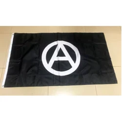 2X3FT Anarchy Anarchist Flag WITH black 3x5ft Banner
