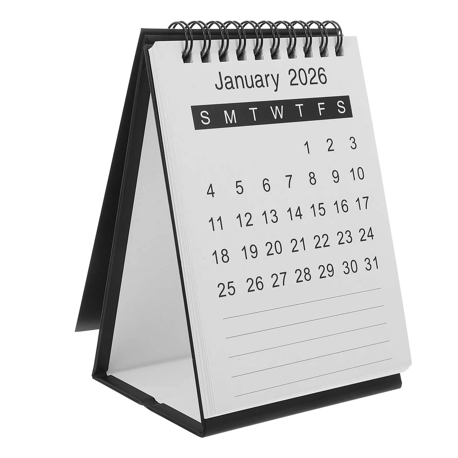 

Desktop Calendar 2026 Compact Mini Desk Planner for Office Home School Flip Calendar Table Easel Standing Calendar Lake Green