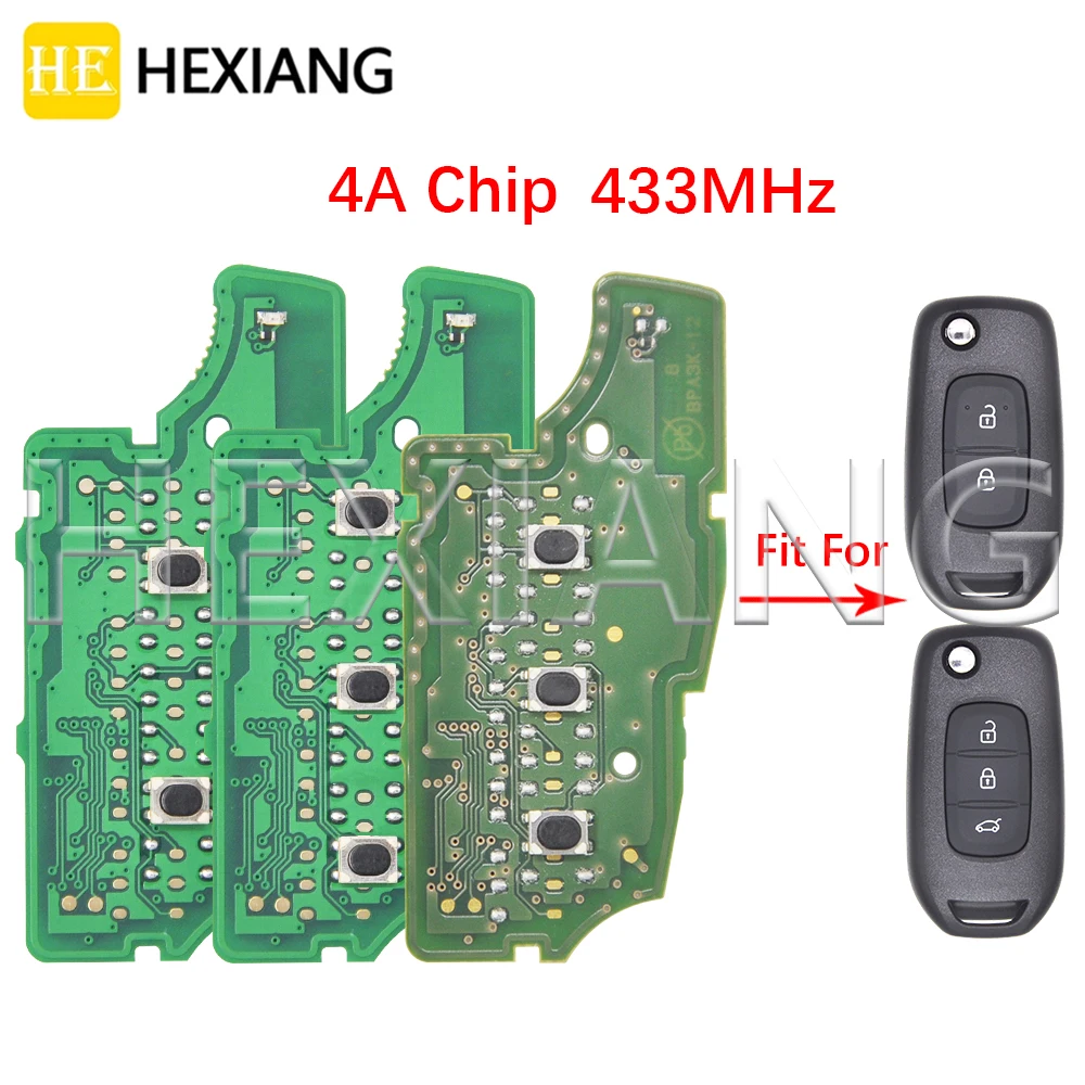 HE 433MHz 4A Chip Car Remote Key PCB Board CWTWB1G767 For Renault Megane III Dacia Duster Kadjar Captur Dacia Logan 2