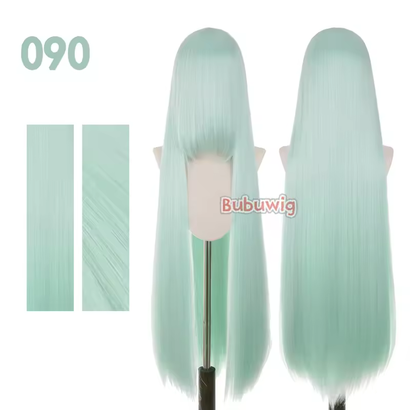 Bubuwig Synthetic Hair 100cm Long Straight Pure Color Cosplay Wigs Over 100 Colors Black White Red Blue Brown Wig Heat Resistant - Image 55