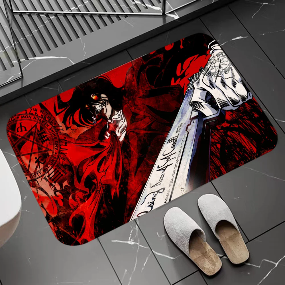 

1PC Anime Alucard Hellsing Floor Mat Door Mat For Bathroom Kitchen Long Corridor Carpet Non-Slip Living Room Rug Home Decor