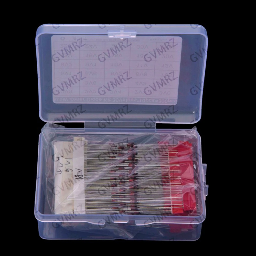 30Values 3V3 3V6 2V0 2V2 2V4 2V7 3V0 ​​300PCS 0.5W Zener Diode Sample Package 4V3 4V7 5V1 2V0-39V DO-35 3V9