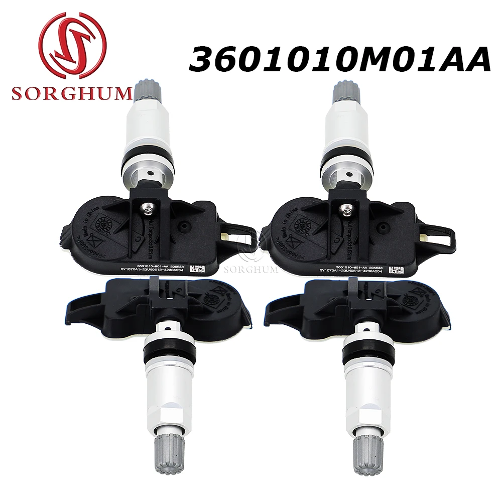 SORGHUM 3601010M01AA 433MHz TPMS Tire Pressure Monitoring Sensor For ChangAn CS15 2016-2020 CS75 2017-2019 CS95 2017-2018