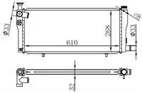 BPE007032 for engine water radiator 205GTI 1,6 double fan (BRAZING)