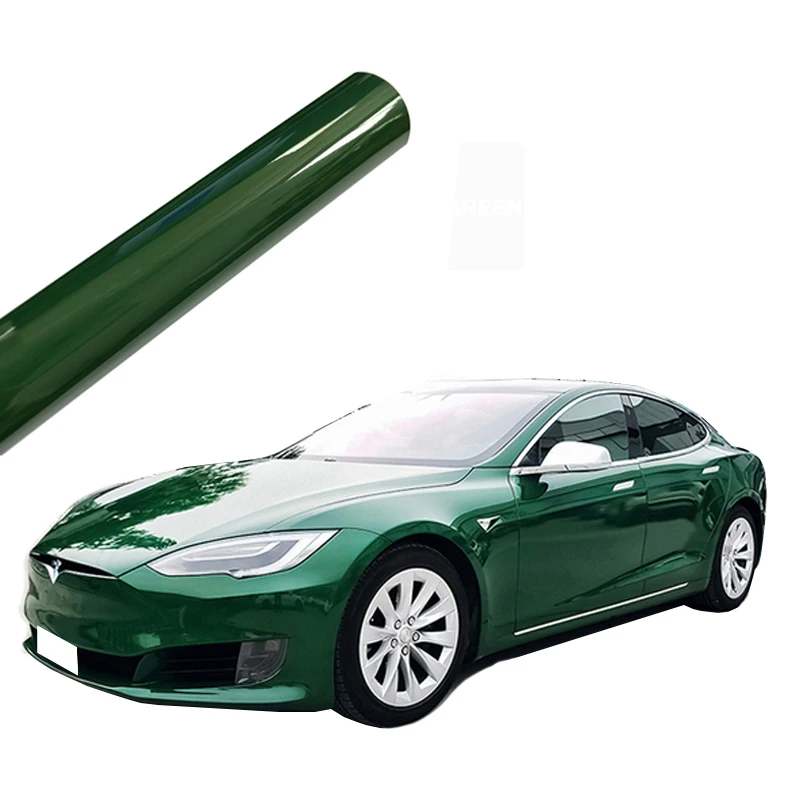 

Суперглянцевая прозрачная зеленая автомобильная пленка 1,52*18 м, меняющая цвет, виниловые наклейки для всего кузова автомобиля