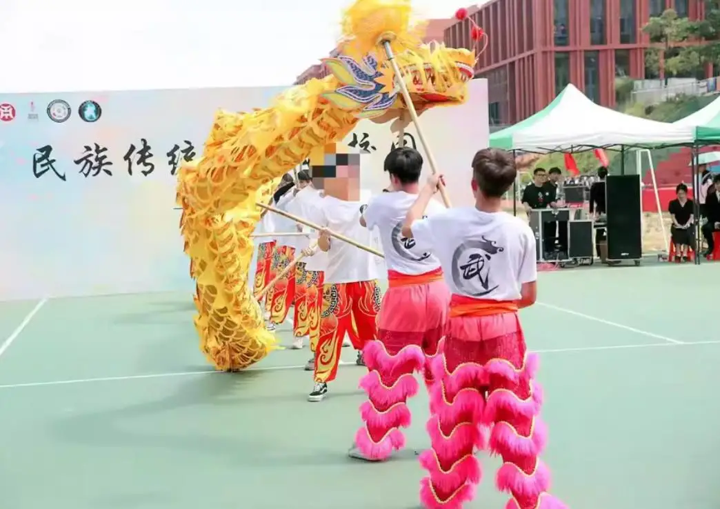 

6m Adult golden plated Size 4 Dragon Dance Costume 4 Players Park Art Christmas Party Chinese Festival Game Folk Stage