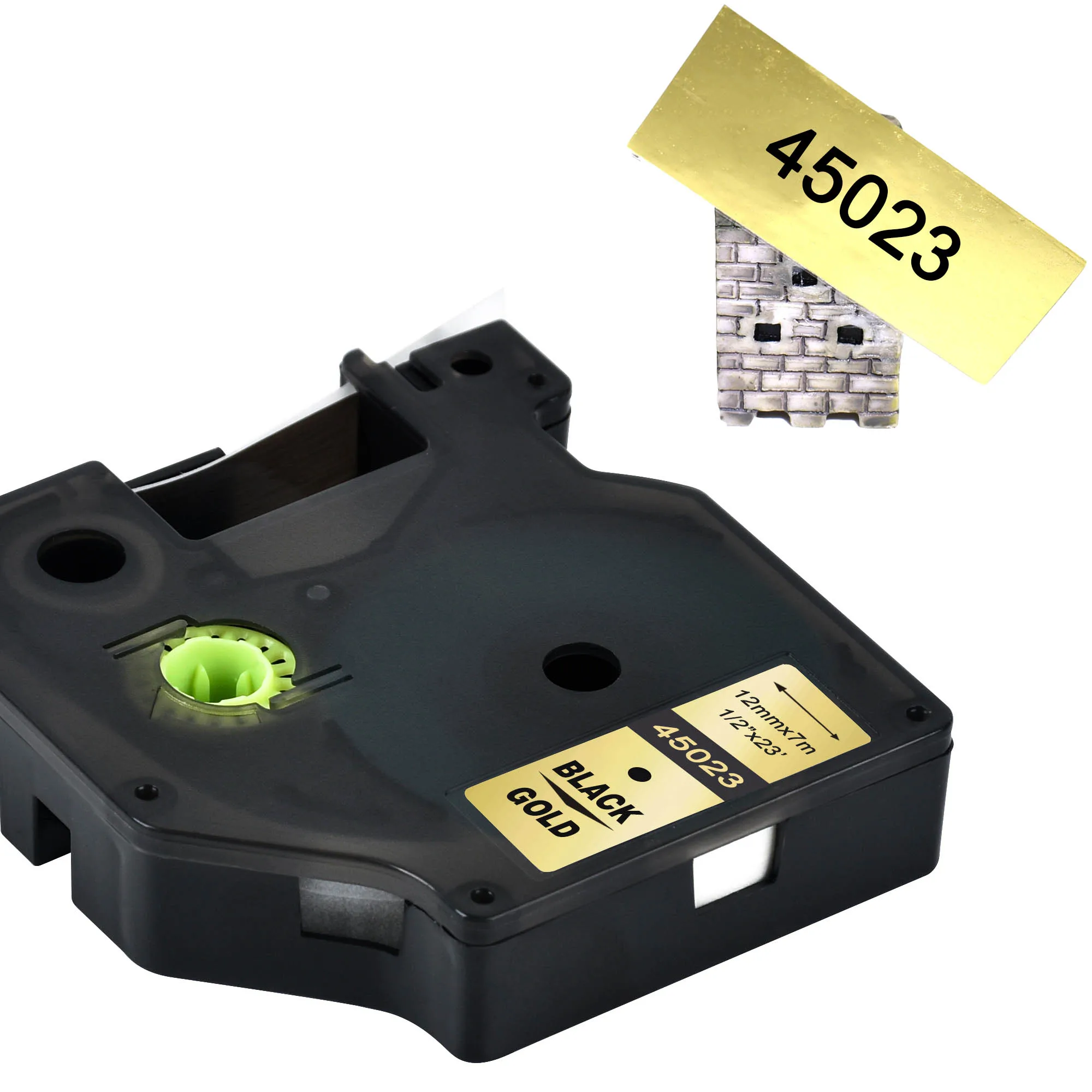 Imagem -03 - para Dymo Labelmanager 160 280 Rhino 5200 d1 210d 12 Milímetros Fita Etiqueta Fita Cassete 50 Pcs 45010 45013 45018 45021 45023 45024