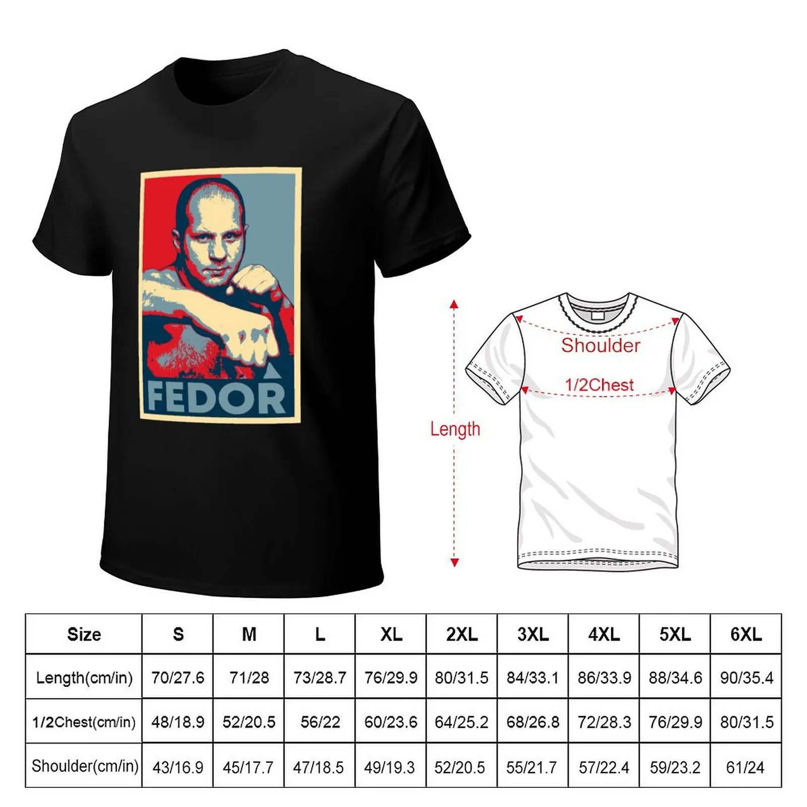 Fedor Emelianenko Hope T-Shirt plus size tops graphics plus size clothes oversized t shirts for men