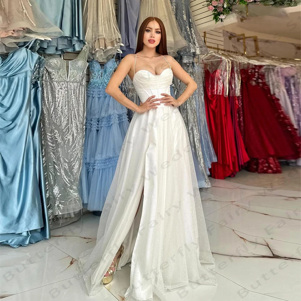 

Elegant Women's Evening Dresses Sexy Off the Shoulder Sleeveless Princess Prom Gowns Formal Beach Welcome Guest Dress فساتين سهر