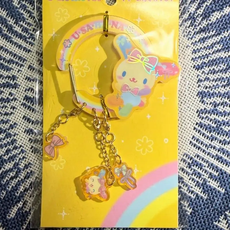 Cartoon Usahana Keychain Multi Functional Japanese Anime Kawaii Acrylic Rabbit Backpack Zipper Decoration Toy Friendbirthdaygift - view 2