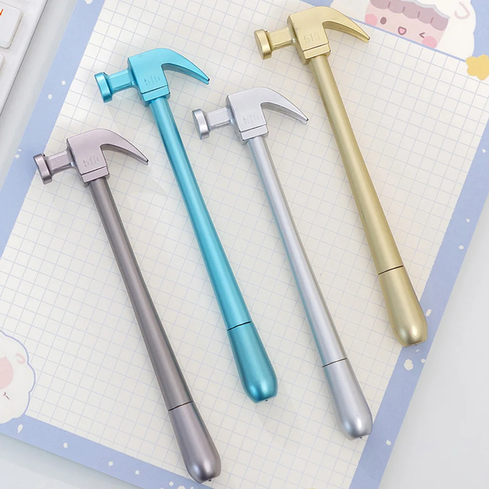 

8Pcs Creative Hammer Design 0.5mm Gel Pens Smooth Writing Fine Tip Pens for Students School Study Room Gift Idea