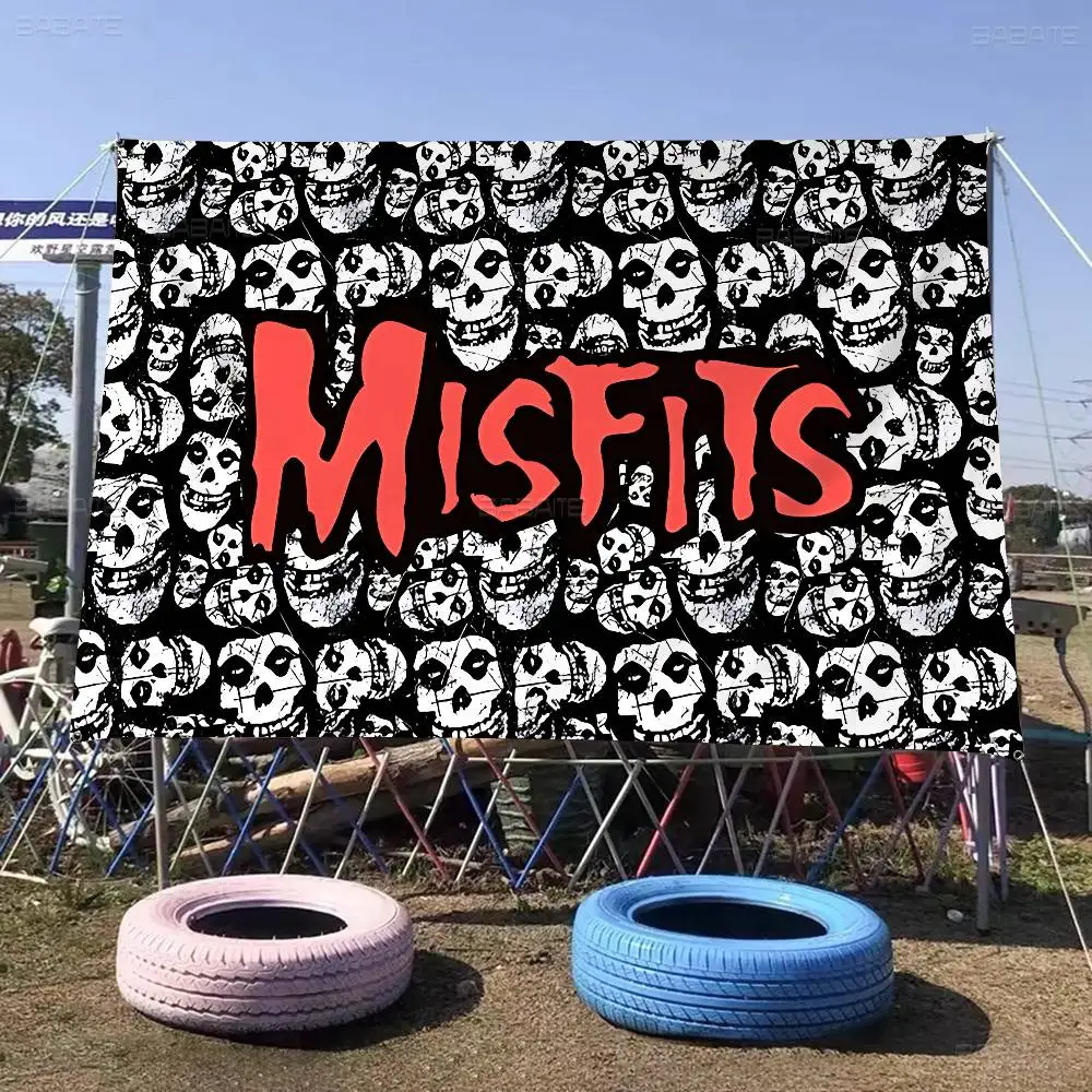 Band M-Misfits Printed Large Flag Art Science Fiction Room Home Decor Decor Banner