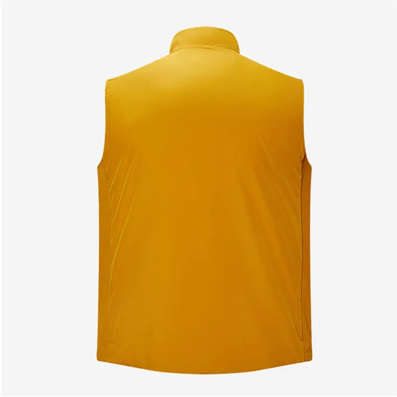 Spring Autumn Men's Solid Stand Collar Vests Lightweight Sleeveless Jacket Male Warm Casual Sports Waistcoat Zipper Vest Coat