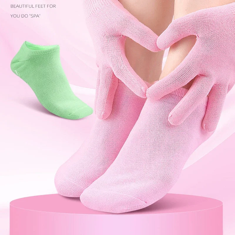 Reusable SPA Gel Socks & gloves Moisturizing whitening exfoliating velvet smooth beauty hand foot care silicone socks