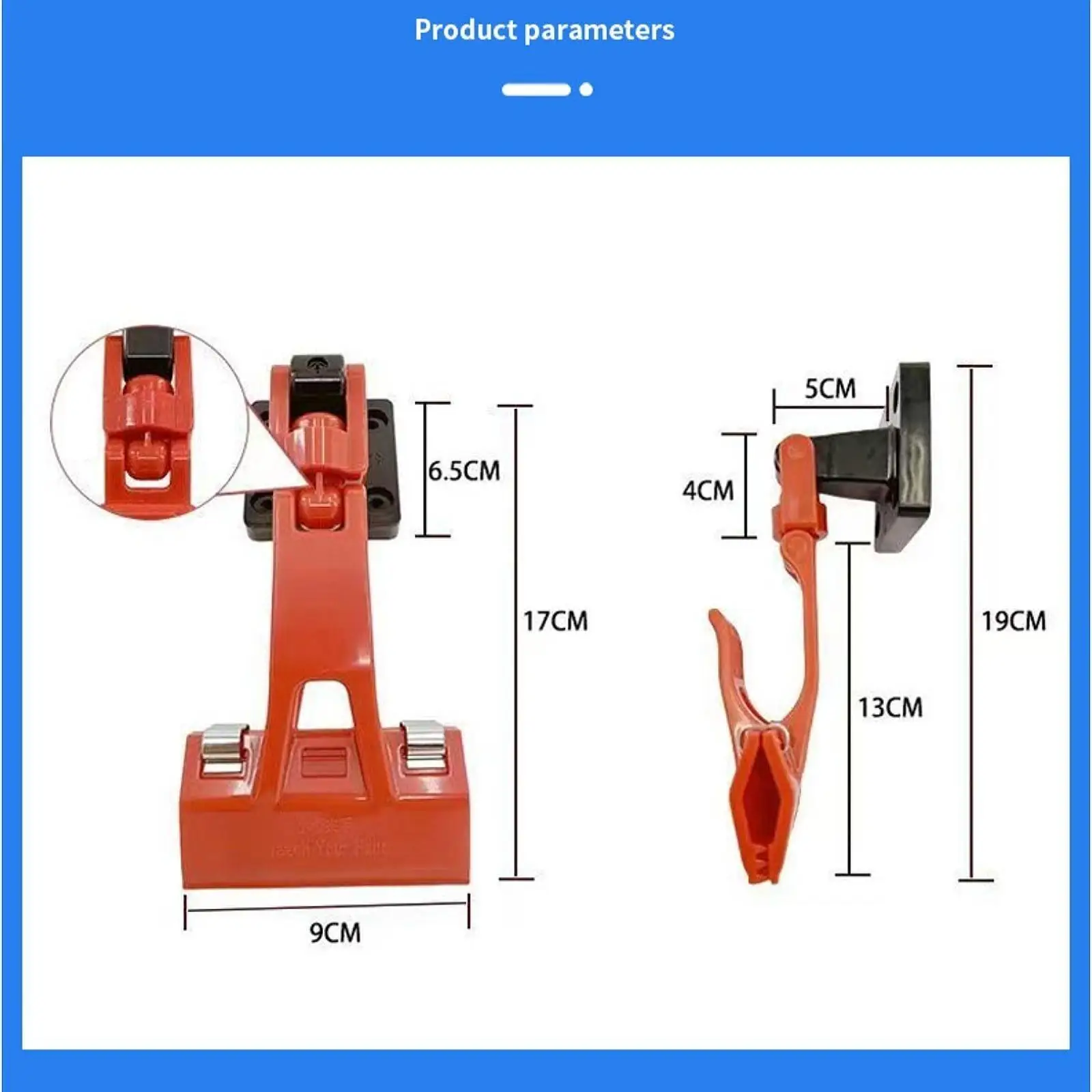 Universal Rotating Car Wash Floor Mat Hanger Strong Plastic Clamp for Car Mats and Carpet Holder view 2