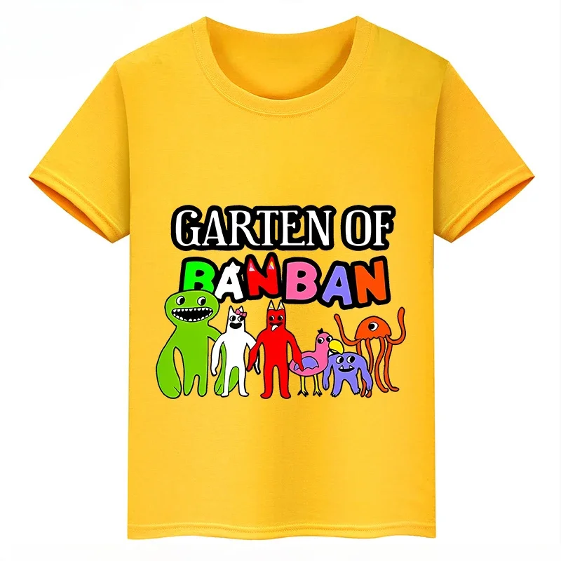 Summer Garten of Banban Printed Cartoon Children\'s Cotton T-shirt Short-sleeved Sports Tops for Boys and Girls Kid Baby Tees