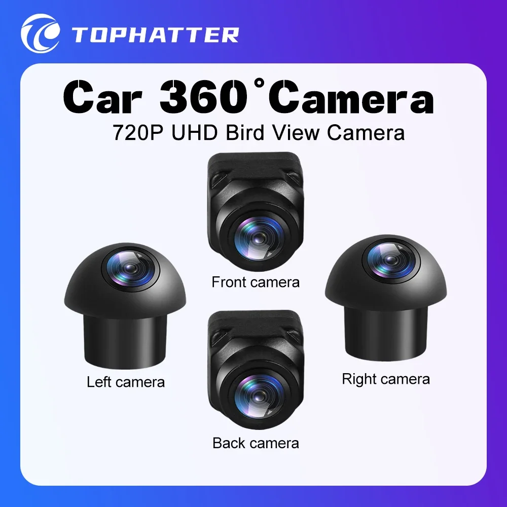 UHD 3D 360 Panoramic Camera Rear View Camera Car Bird View System 4 Camera  Rear/Front/Left/Right 3D 360 Cam