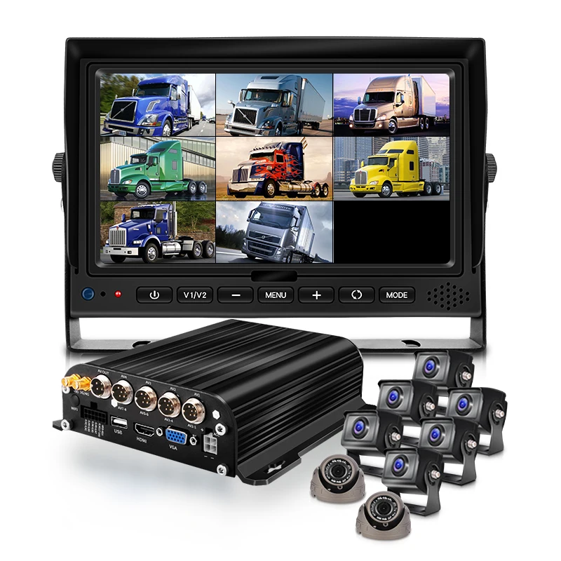 Hot 1080P Car Camera AHD DVR 8 Channel 2TB HDD MDVR 4G GPS Wifi Security Camera System 360 Degree Truck Camera System