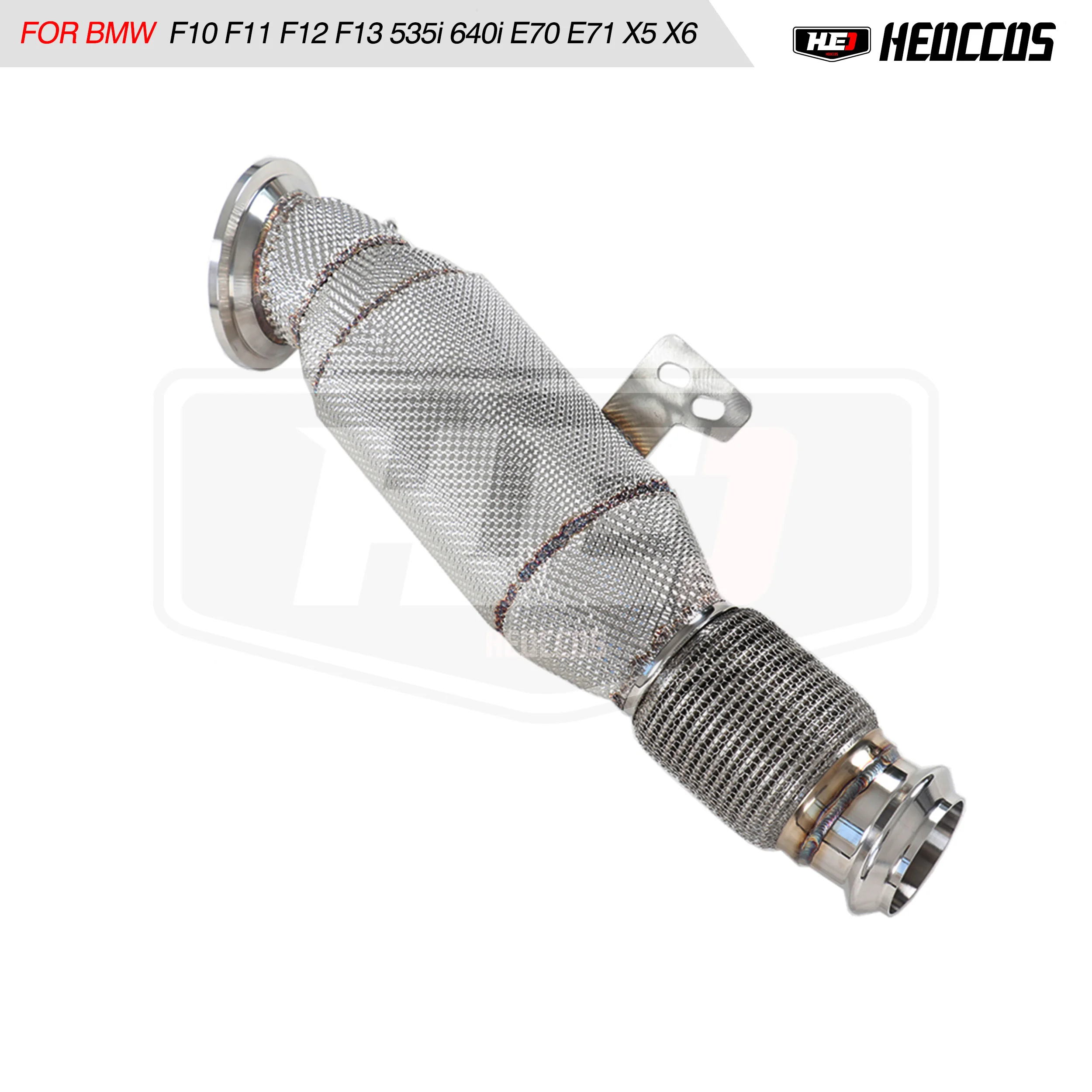 HEO High flow 304 stainless steel catless exhaust downpipe for BMW B58 M140i M240i M340i 440i 540i 740i X5 X6 X7