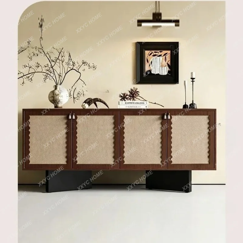 XXFactory Direct  Rattan Large Capacity Side Cabinet Living Room Wall Design Locker