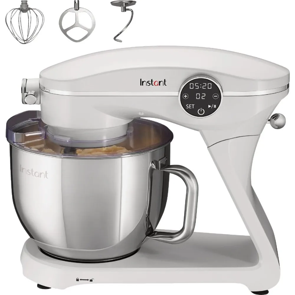 Pot Instant Stand Mixer Pro,600W 10-Speed Electric Mixer with Digital Interface,7.4-Qt Stainless Steel Bowl