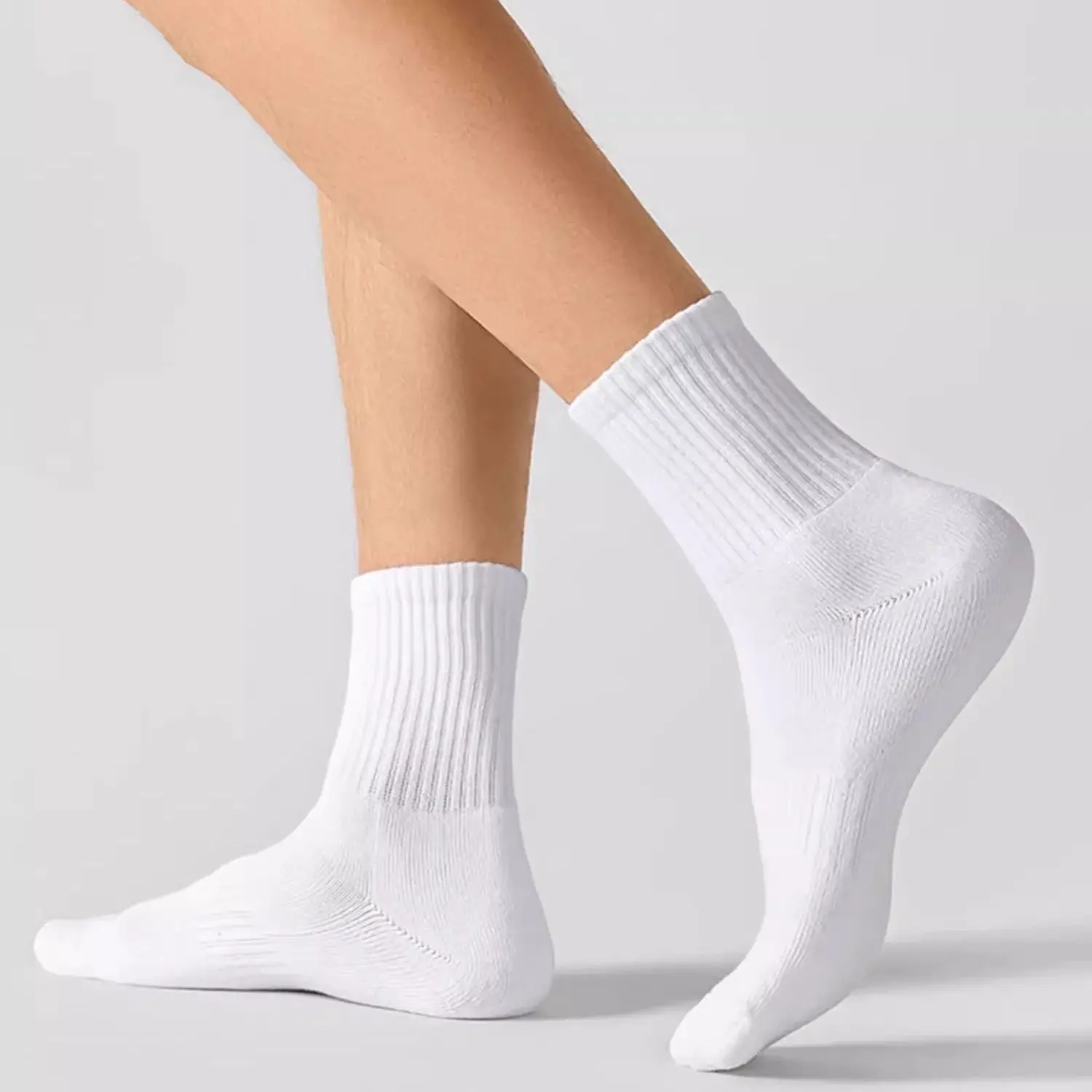 5 أزواج من نعل الأوسط القطني السميك مع جوارب رجالية رياضية مضادة للرائحة وممتصة للعرق وجوارب كرة السلة