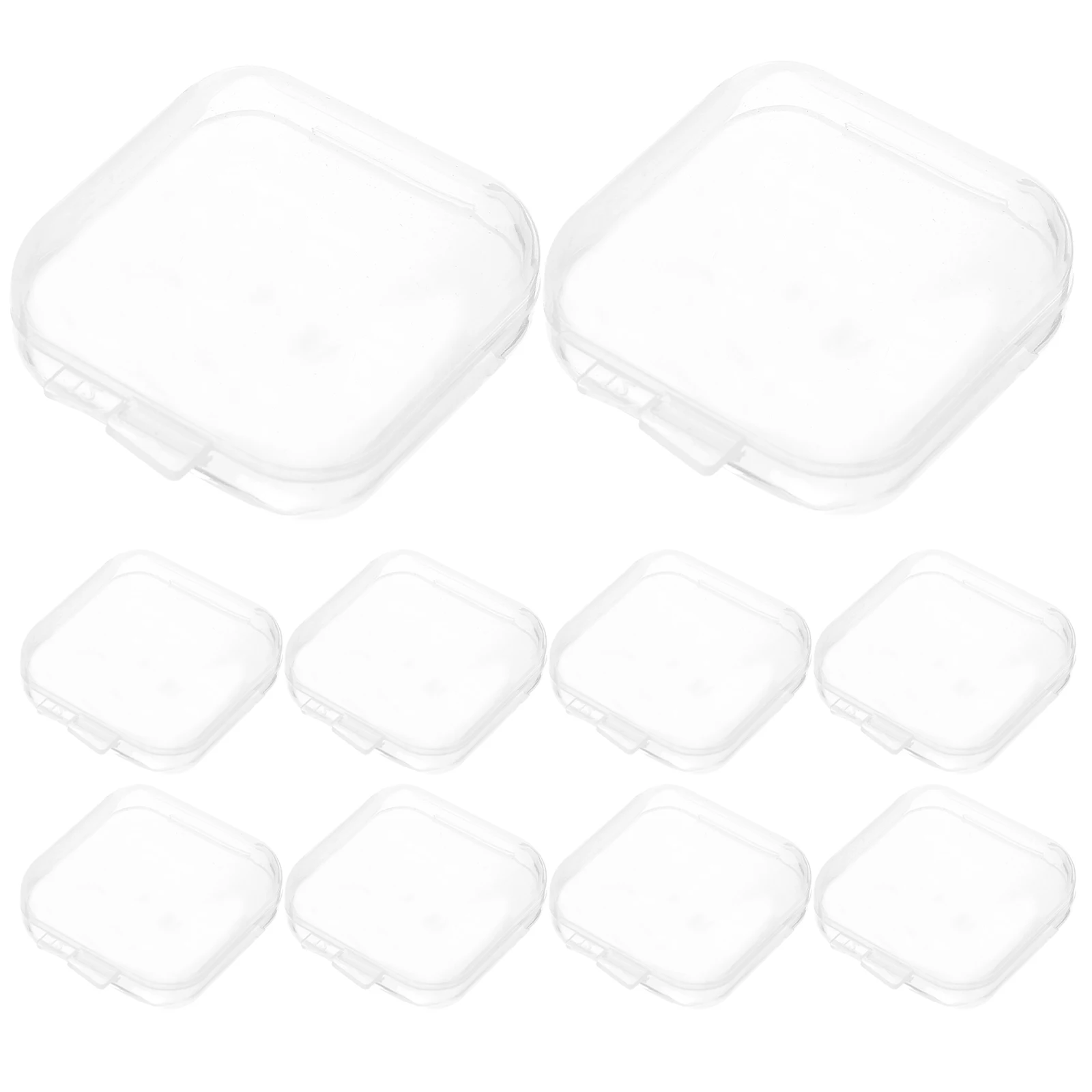 

80 Pcs Clear Plastic Empty Containers Earplug Storage Boxes Mini Jewelry ganizer Small Beads Rings Earrings Case