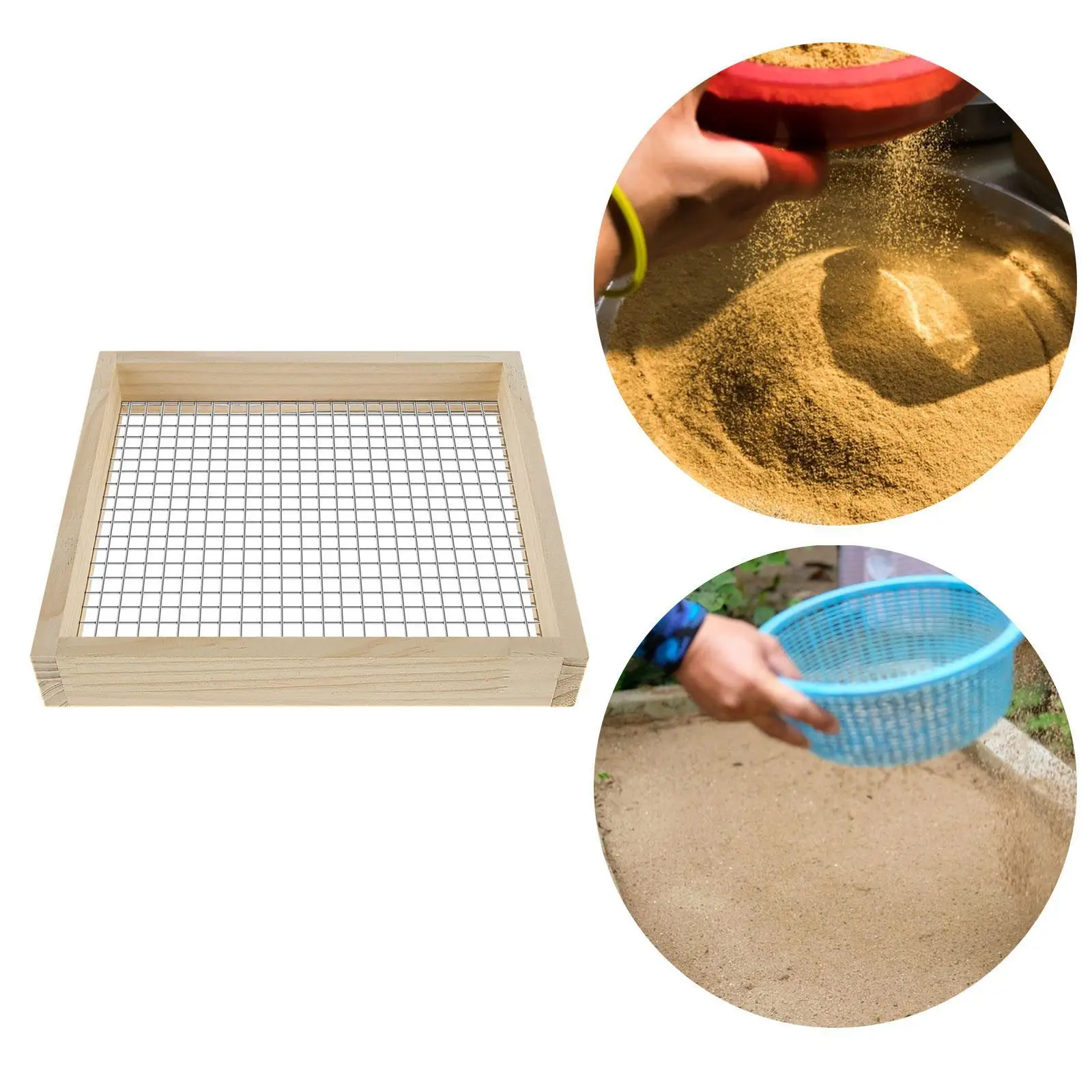 Handheld Garden Soil Sieve Gardening and Potting Soil Compost Garden Sifter Wire