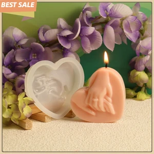 Moldes de velas de bricona de silicona en forma de corazón en 3D para jabón casero de bricolaje, propuesta, vela de San Valentín fabricando reglas de manualidades 10 Mejor molde de velas de zapatos de ventas - №6