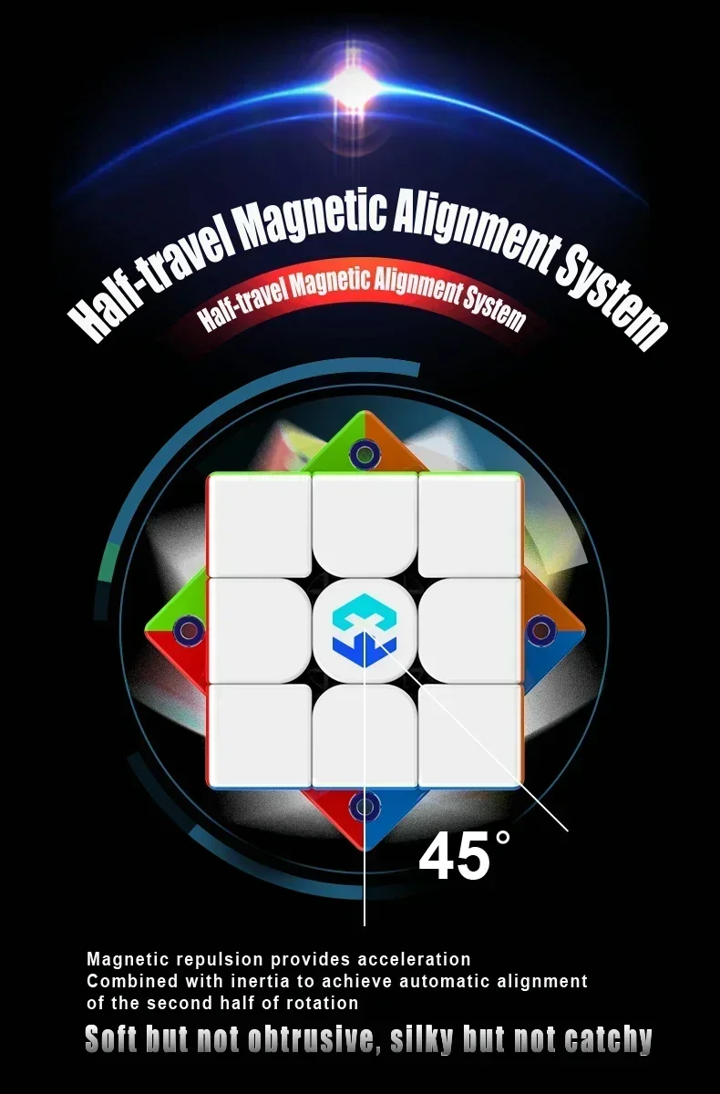 [Picube] MoreTry TianMa X3 3x3 UV Magnetische Magic Speed Cube Stickerloze 3x3 Magische Kubus puzzel kinderen Speelgoed voor Kinderen kubus