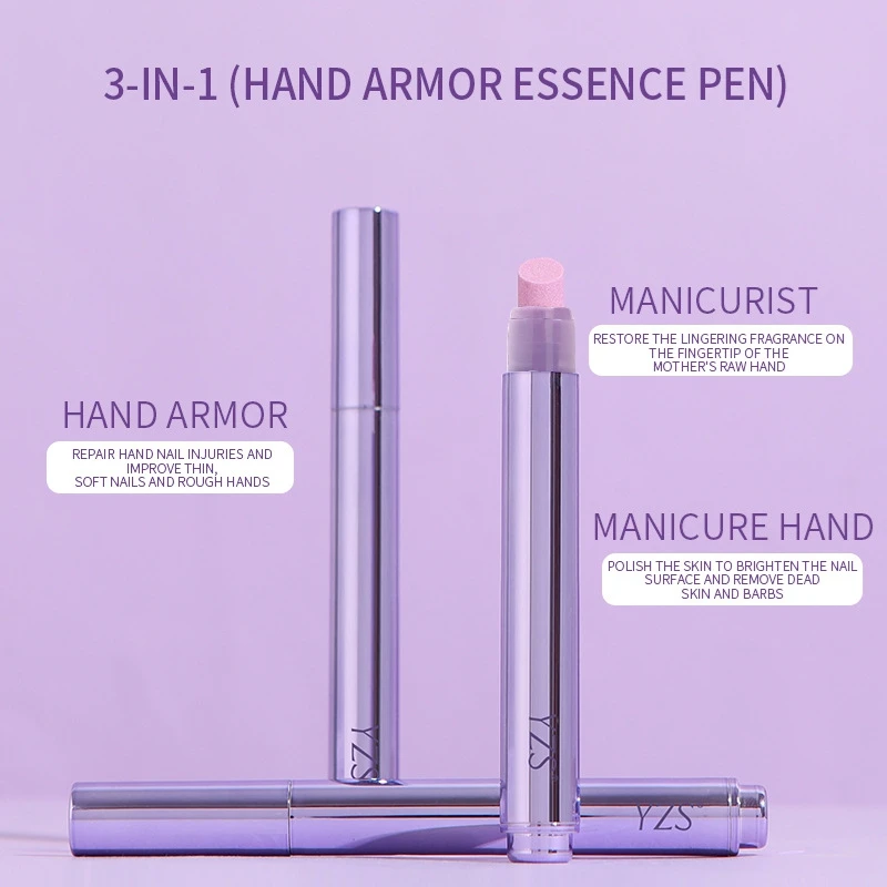 Nagelverzorgingspen Verwijdert dode huid Tackles Randen Reparaties Beschadigde nagels Polijstmiddel Essentiële olie Voedt keratine voor nagelverzorging