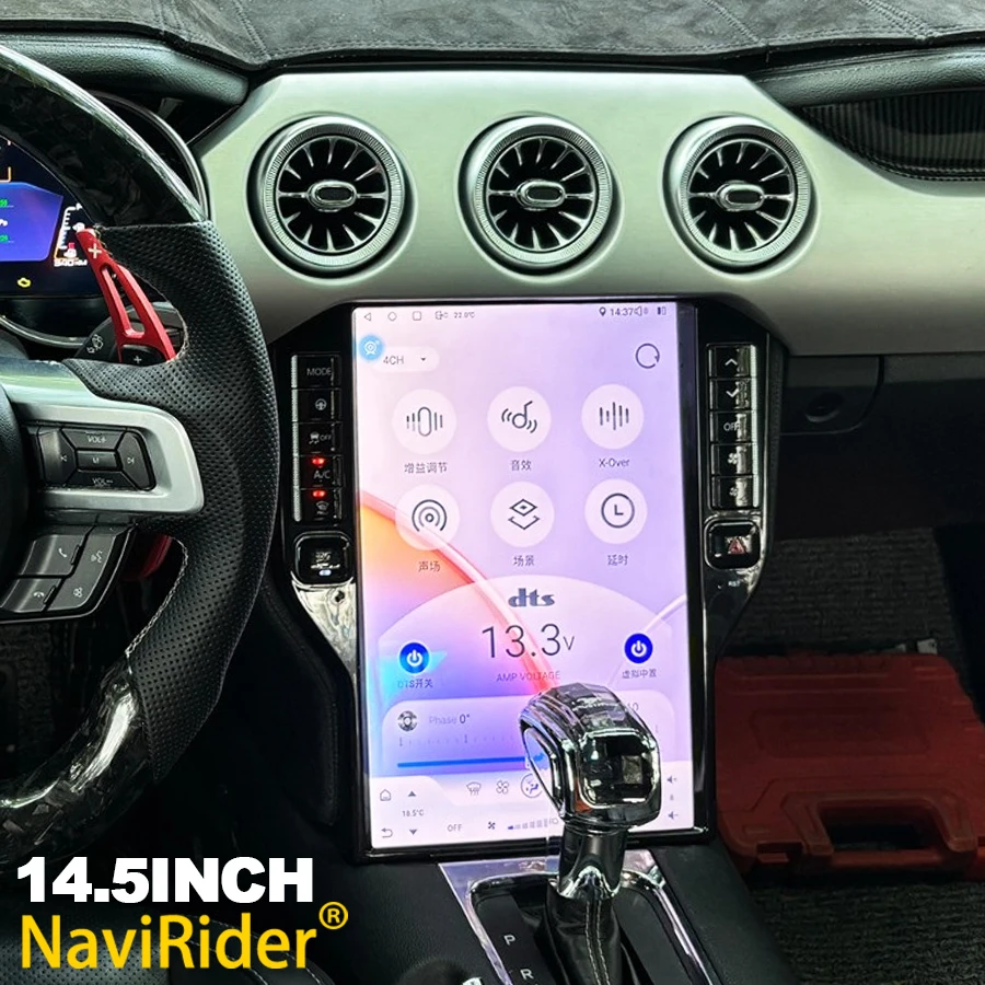 

14,5-дюймовый Android 15 для Ford Mustang 2015-2021, автомобильный радиоприемник, авто стерео Carplay, мультимедийный видеоплеер, GPS-навигация, головное устройство 4G
