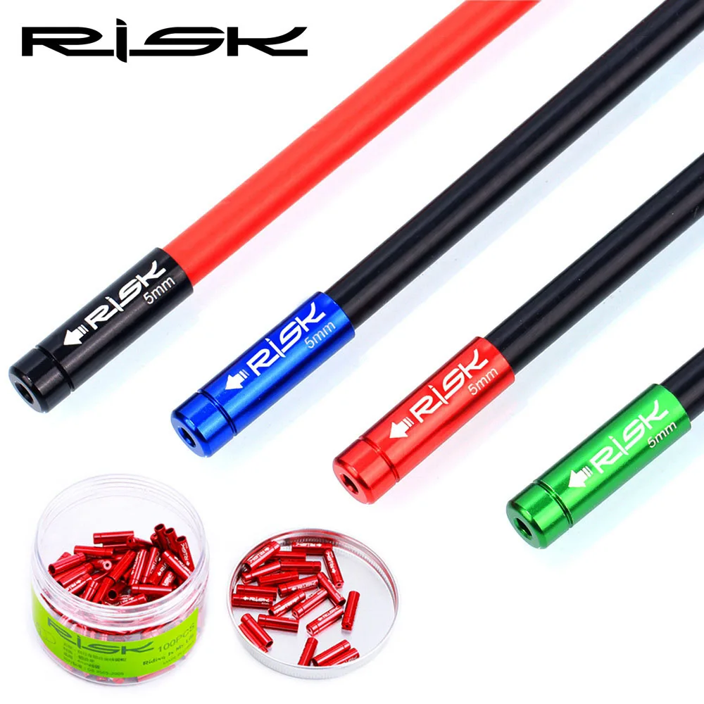 

-Aluminum Alloy Derailleur Shift Brake Cable End Cap, Housing Ferrules, Crimps, Dust Cover, Wire Tip, 4mm, 5mm, 10Pcs