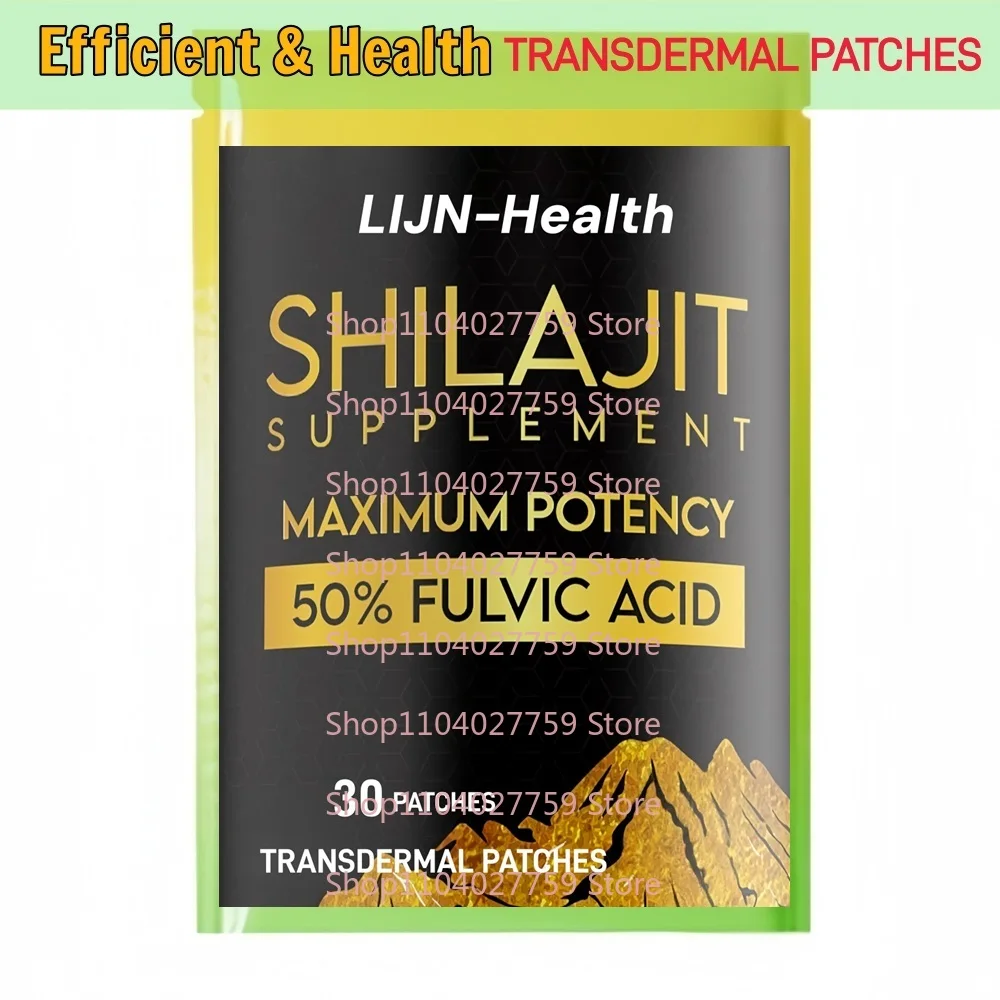 

30-пластыри Shilajit Transdermal Patches для мужчин и женщин, поддержка полной тазовой кислоты, энергии и иммунитета