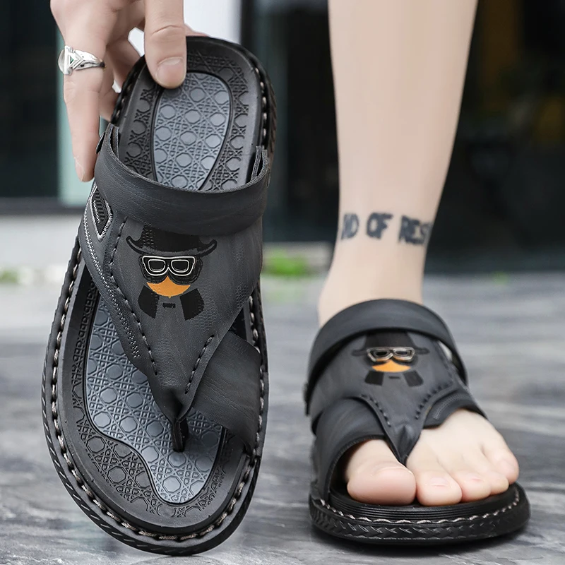 Flip flop sandals summer men\'s outdoor casual breathable non slip waterproof sandals fashion dual-purpose slippers beach shoes