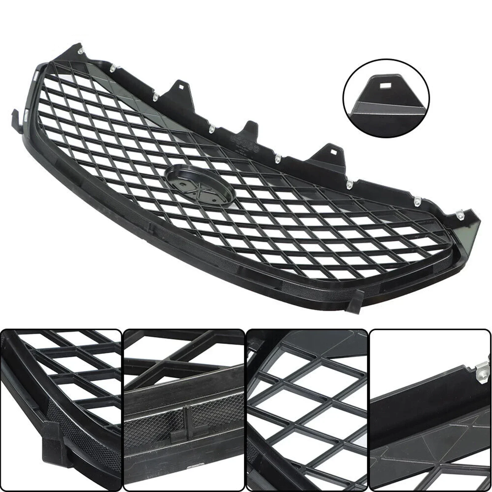 For Ford Police Taurus 2013-2019 Car Front Upper Bumper Mesh Grille Interceptor Sedan ABS Guard Protector Cover Auto Parts Kits