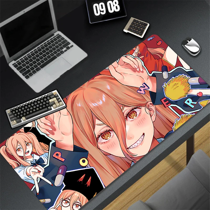 

Mouse Pad PC Japan Anime Chainsaw Man Mousepad Laptop Gaming Accessories Cute Desk Mat Kawaii Girl Power HD Print Keyboard Pad