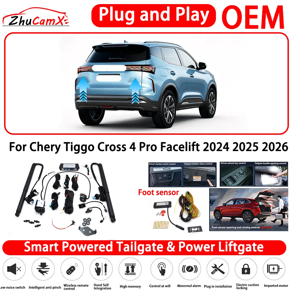 for Chery Tiggo Cross 4 Pro Facelift 2024 2025 2026 Smart Powered Tailgate Power Liftgate Automatic Rear Trunk Tailgate Actuator