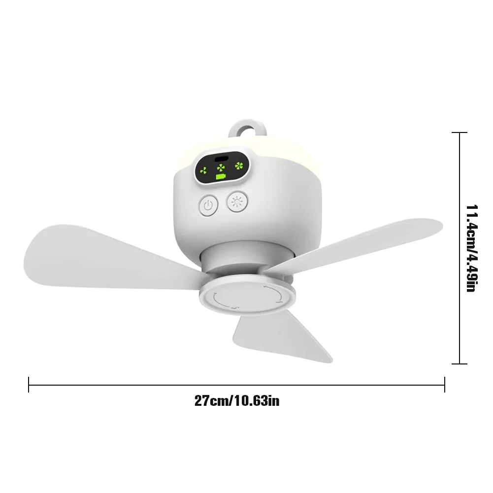 Portable Wireless Ceiling Fan Light Rechargeable Camping Fan with Remote Control Outdoor Fan for Outdoor Camping Dorm