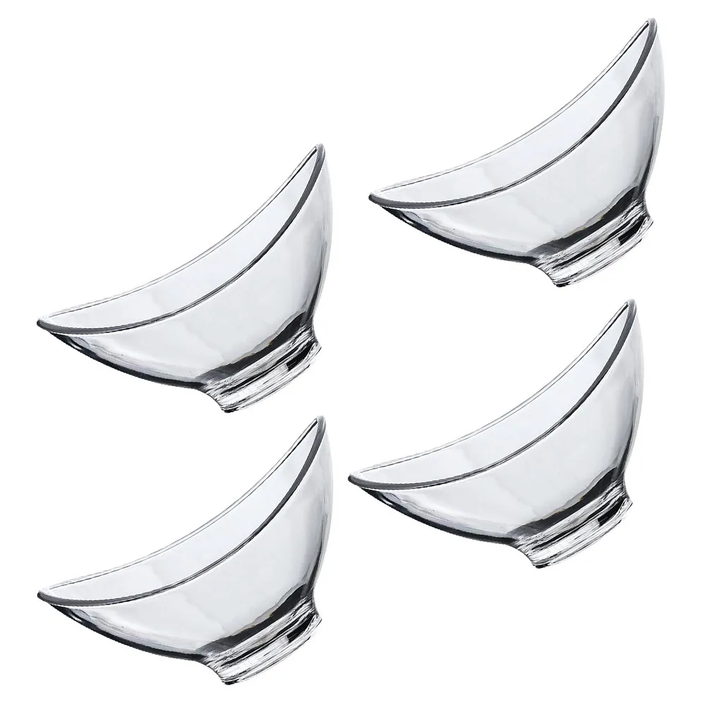 

Набор из 4 акриловых салатниц: прозрачные, креативные, многофункциональные чаши для фруктов, десертов и еды для дома, вечеринок и банкетов