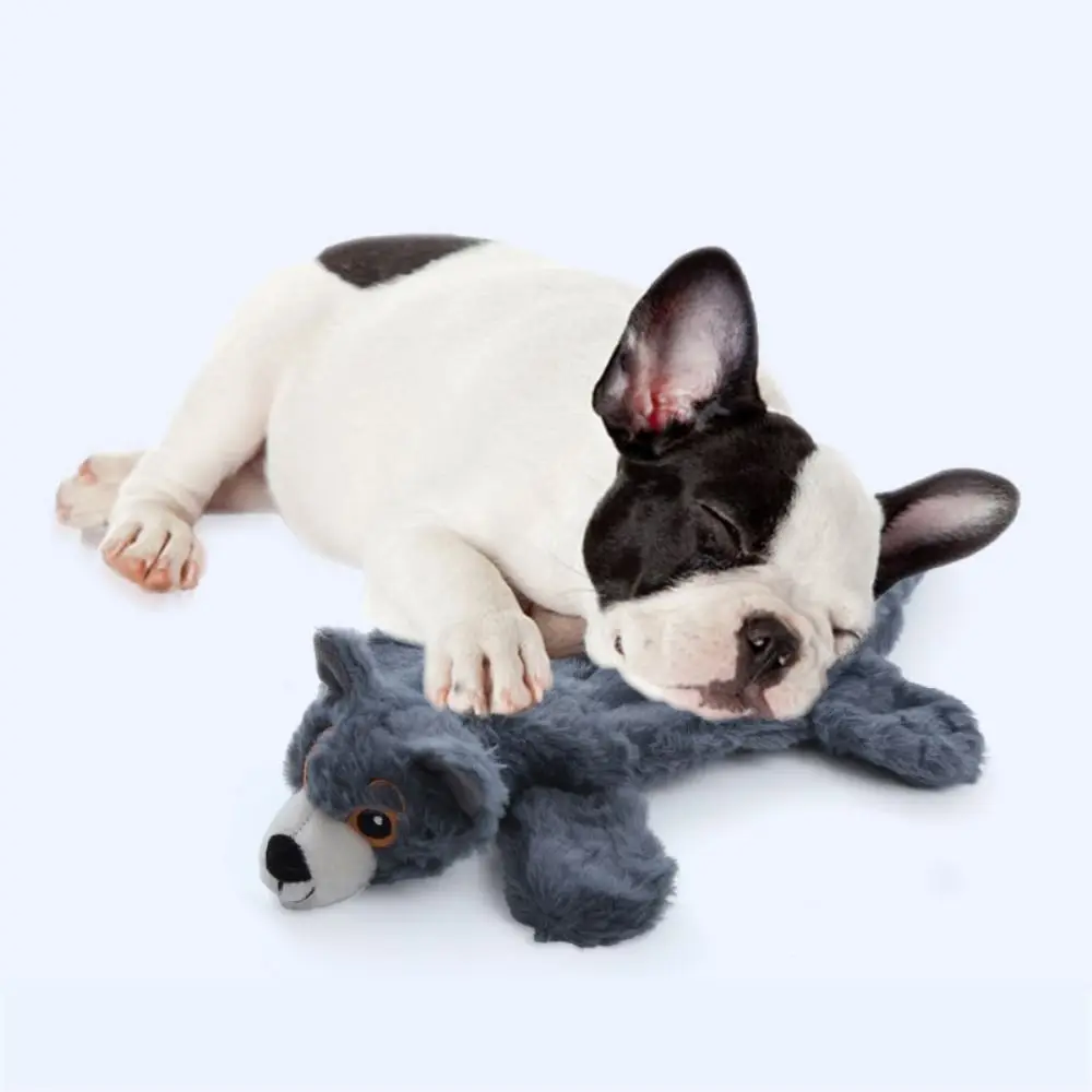 

Soft Plush Fur Shell Dog Toy Dog Shape Bite Resistant Dog Teeth Cleaning Toy Dog Molar Shell Toy Simulated Animal Dog Toy