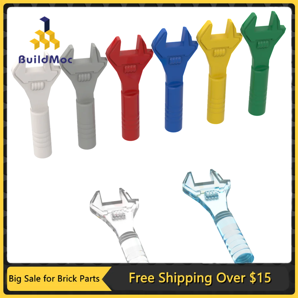 1Pc MOC Parts 604614 Adjustable Spanner Tool Wrench Compatible Bricks DIY Assmble Building Blocks Particle Kid Puzzle Toy Gift