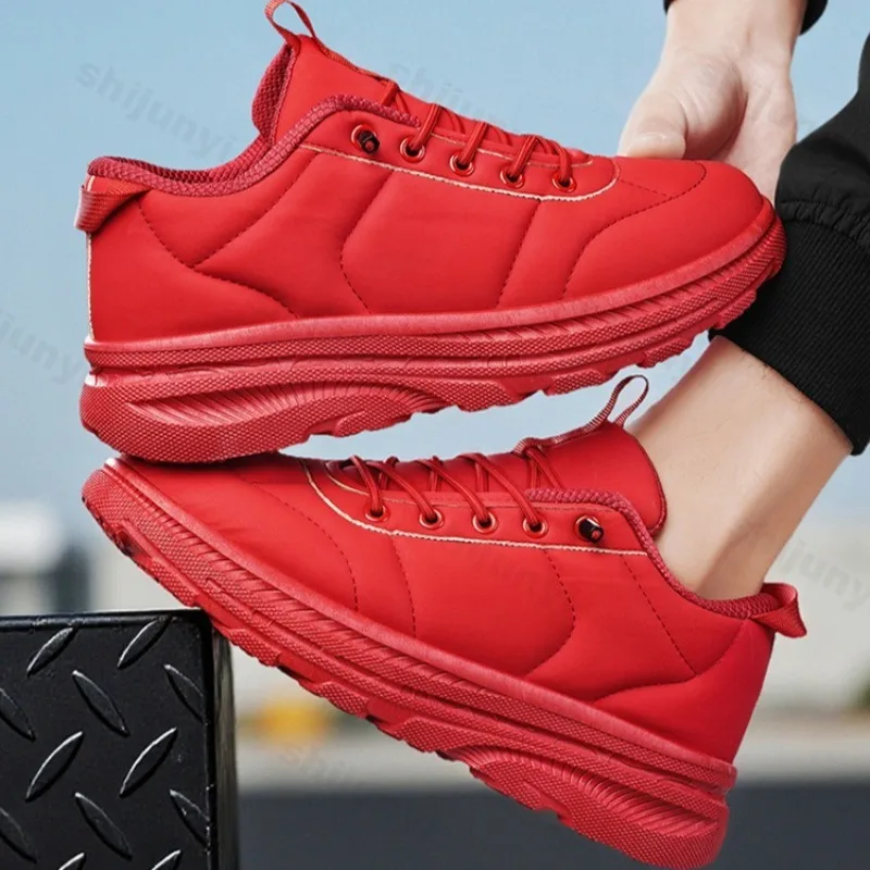 

Лаконичная однотонная повседневная спортивная обувь с низким берцем на толстой подошве для мужчин, осенние модные универсальные удобные нескользящие массивные кроссовки 2023 г.