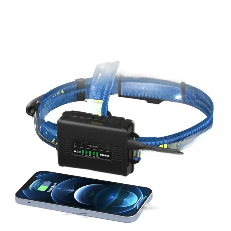 

Strong light charging bright white laser head mounted flashlight night