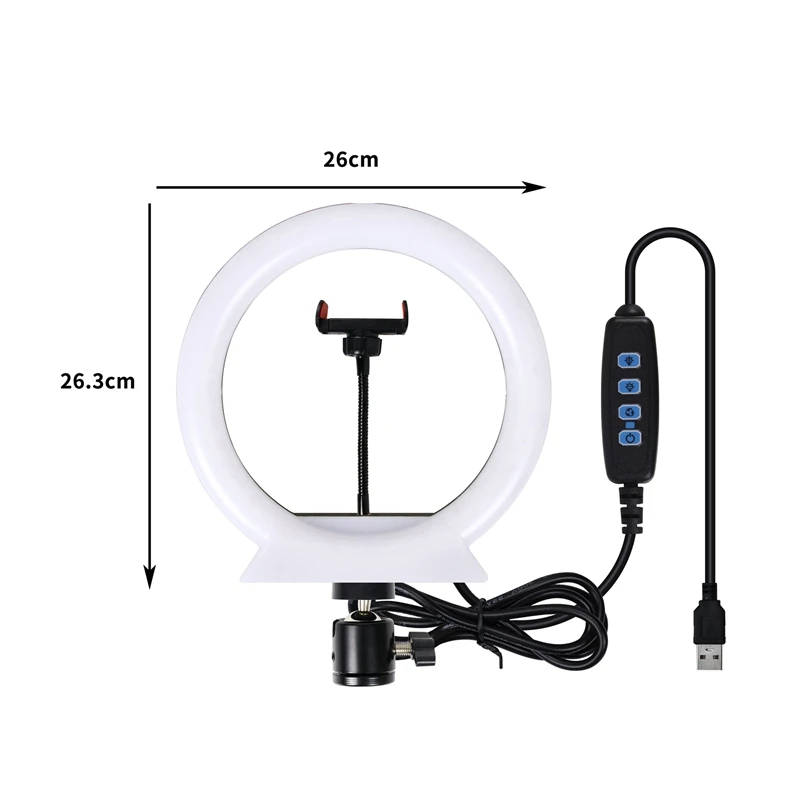 Selfie Ring Light Lamp Fill Light Ringlight With Holder For Live Streaming Studio Video LED Dimmable Photography