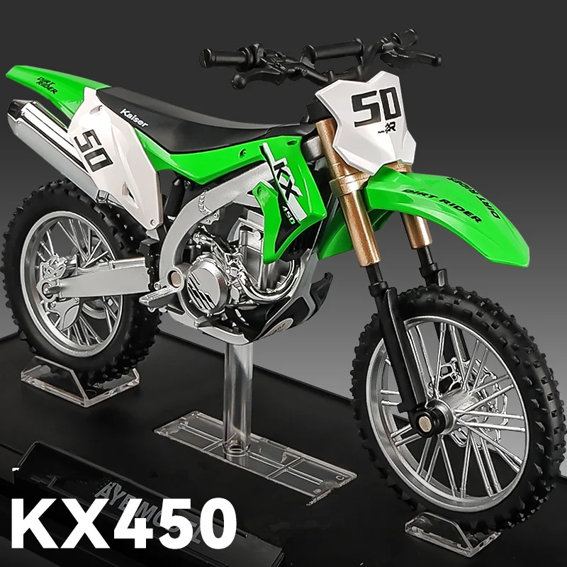 1:12 Kawasaki KX450 Alloy Sports Motorcycle Model Diecast Metal Road Mountain off-road Motorcycle Model Simulation Kids Toy Gift